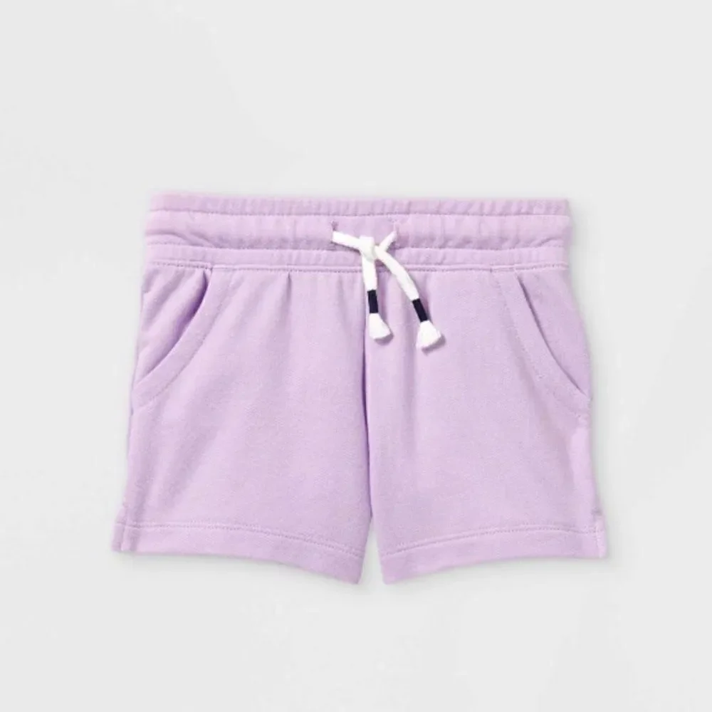 Girl Knit Pull On Shorts - Cat & Jack Light Purple size 7/8 Medium
